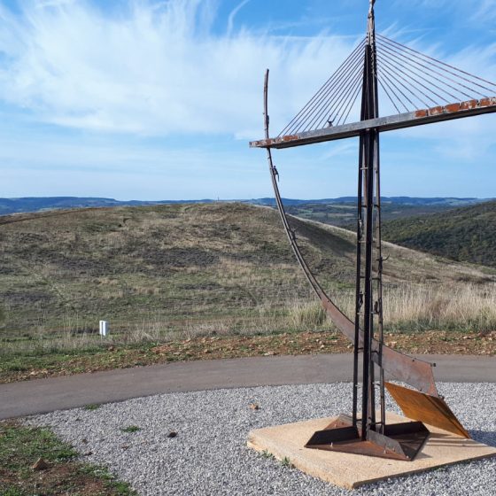 Millau viaduct 10th anniversary sculpture