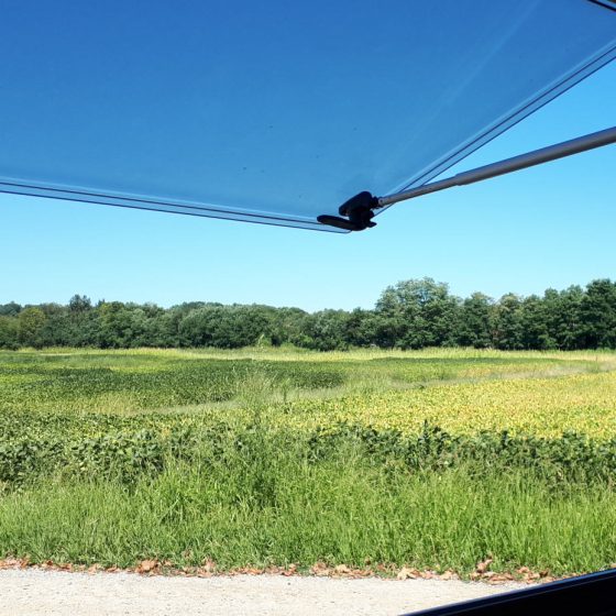 Letting in the fresh air and views from the motorhome window