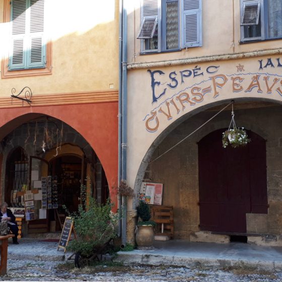 Sospel town shops full of French character