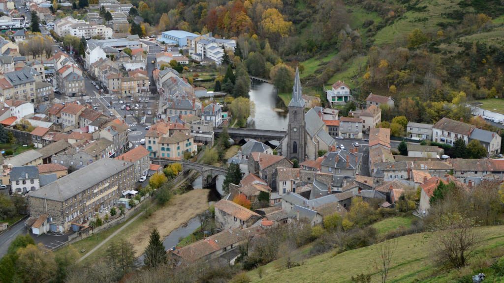 St Flour lower town view from upper town