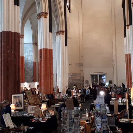 Bric a brac sale in a Ghent church