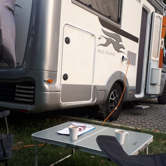 Motorhome aire in Parma with electricity