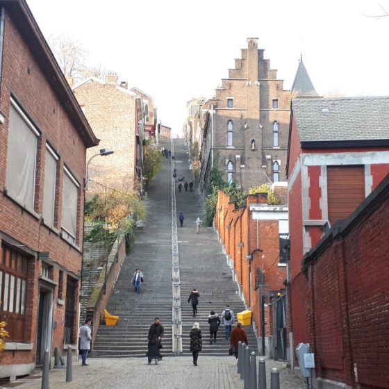 Liege Christmas Market - Montagne de Bueren steps