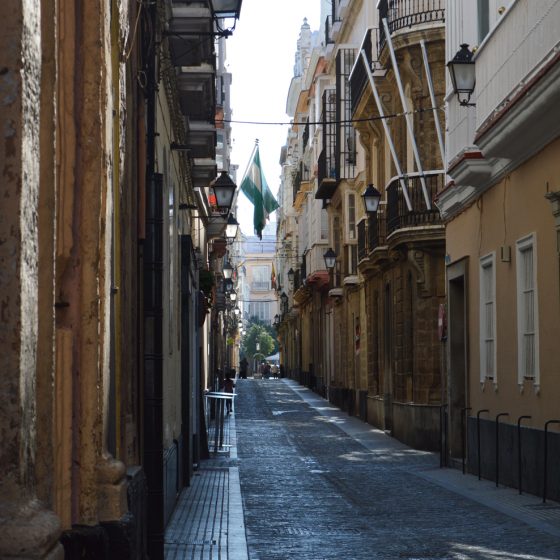 Cadiz typical narrow street
