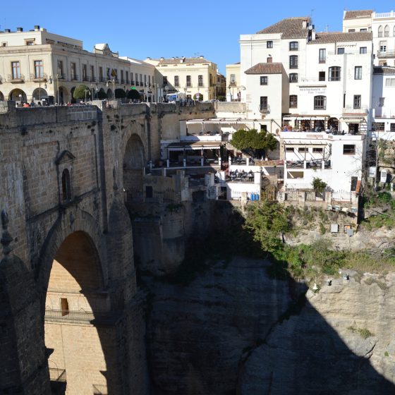 Ronda - Looking back across by the Puente Nuevo Bridge