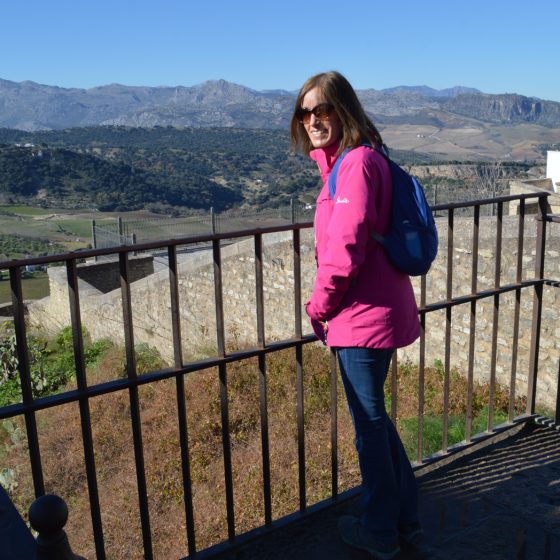 Ronda - Marcella looks out from the Mirador