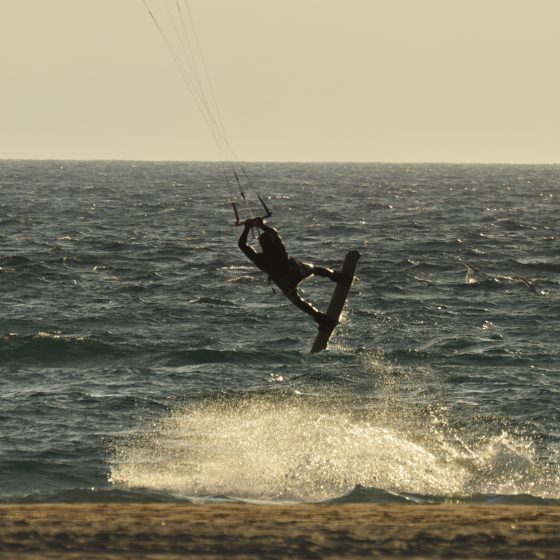 Tarifa Kite Surfer taking advantage of the conditions