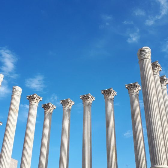 Roman columns of the Temple of Cordoba