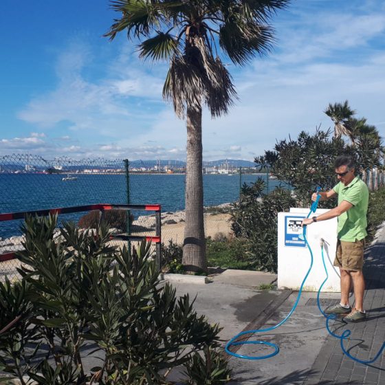 Picturesque service point at La Linea de la Concepcion motorhome aire