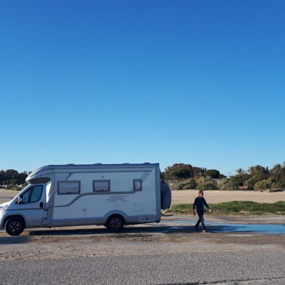 Jerez - Buzz parked at Puerto de Santa Maria