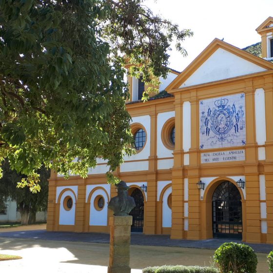 The indoor arena of the Royal Andalusian School of Equestrian Art