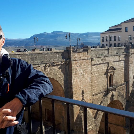 Posing by the bridge like a typical tourist - Ronda