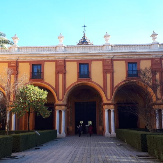 Courtyard area in the Real Alcazar