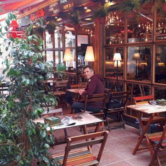 Enjoying lunch in a Seville restaurant