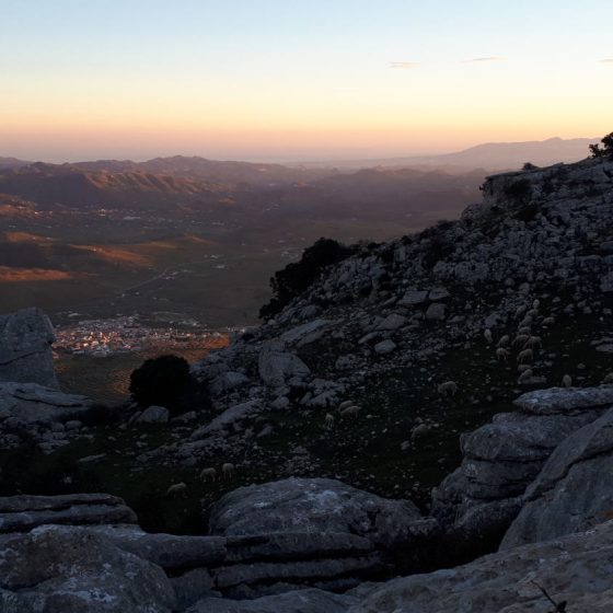 A beautiful sundown at The Mirador viewpoint El Torcal