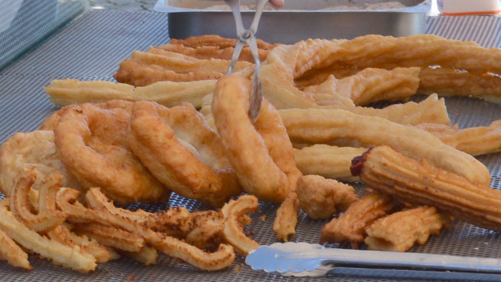 Algarve, Portugal - Churros at Olhao market