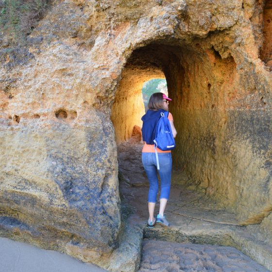 Lagos - Beach one of the caves linking the beaches