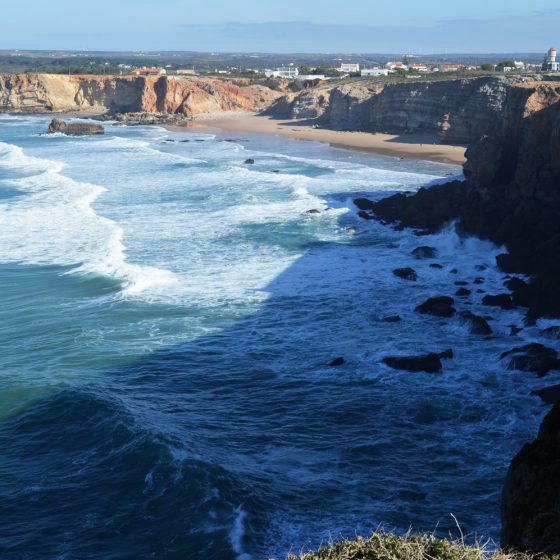 Lagos -Sagres Beach seen from the fort