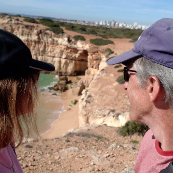 Beach gazing at Caneiros rocky cove