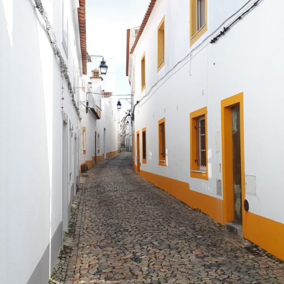 Streets in the Jewish quarter of Evora