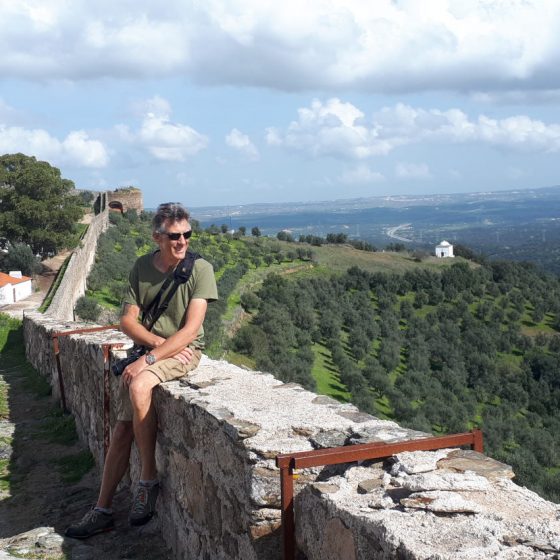 Julian on the walls at Evoramonte Castle