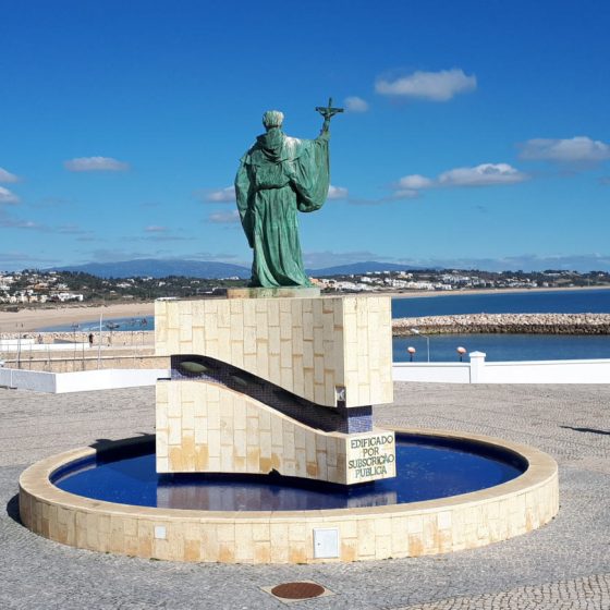 Statue by the sea in Lagos.