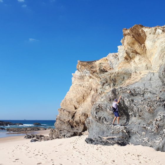 Rock climbing (or pretending to!)