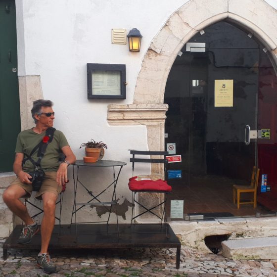 Table for two in a little cafe in Estremoz