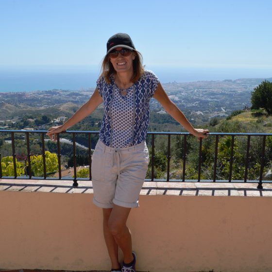 On the panoramic walkway in the Parque la Muralla, Mijas