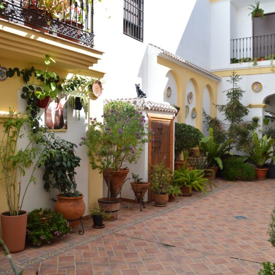 Colourful courtyard in Nerja