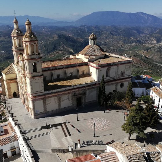 Olvera - Church seen from castle