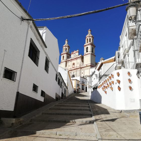 Olvera - Church seen from below