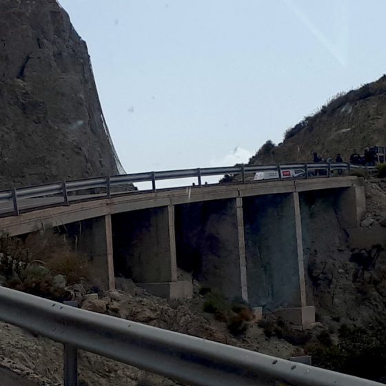 Suspended roadway near the Mirador de la Granatilla