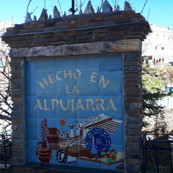 Made in Alpujarra sign in the village