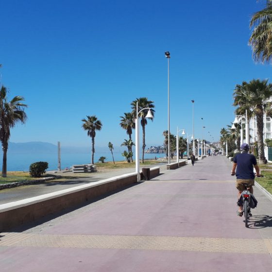 Rincon de la Victoria - cycling along beach