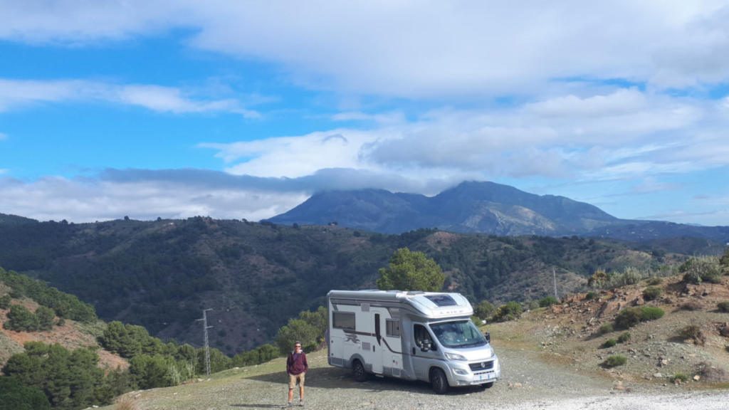 Motorhome in the Sierra de las Nieves, Spain