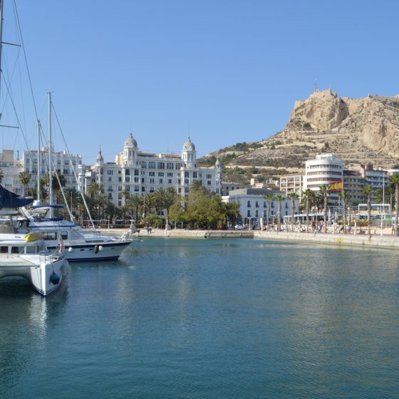 Alicante - Marina withy Santa Barbara in background
