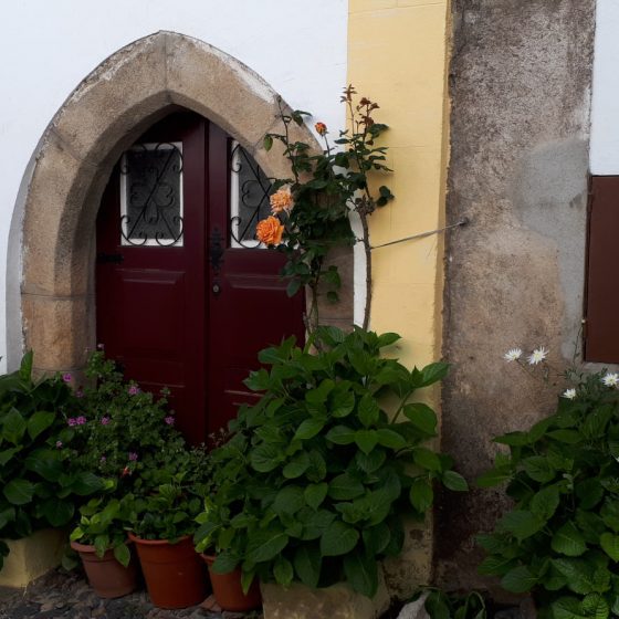 One of the charming doorways in the Jewish quarter of town