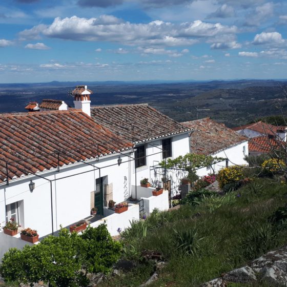 Row of whitewashed homes in Marvao