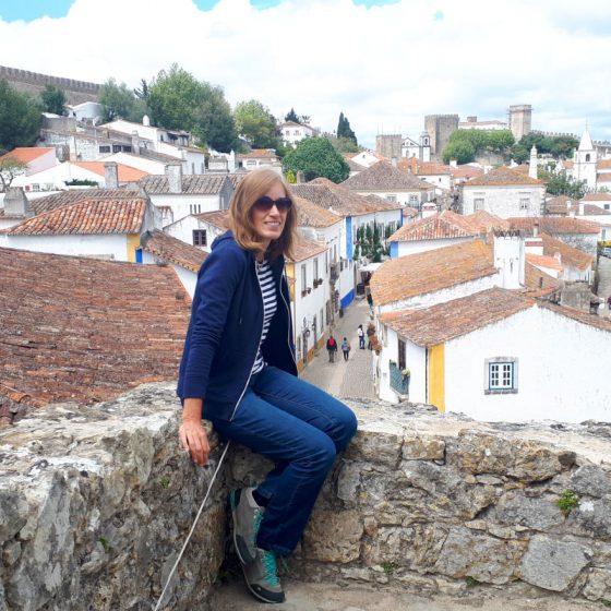 A great viewpoint over Obidos from the wall by the town entrance