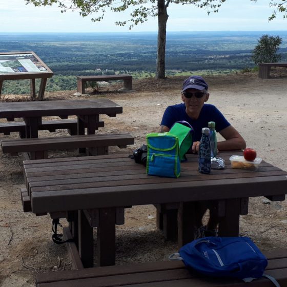 Picnic table with a fabulous view