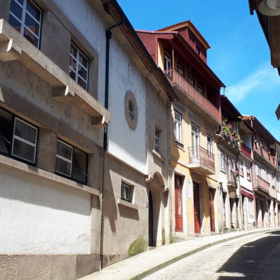 One of Amarante's old streets winding up the hill