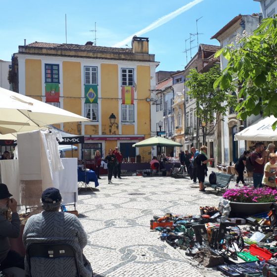 The market spilling out all over the square