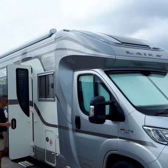 Buzz Laika in the motorhome parking at Batalha