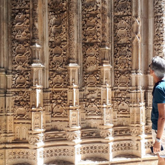 Elaborate stonework in the monastery