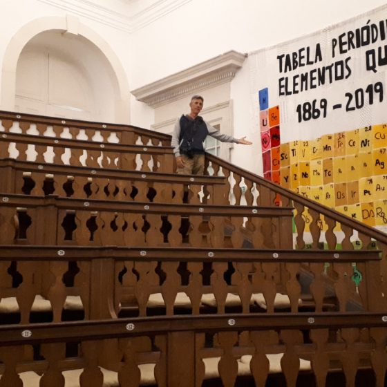 Coimbra University - Julian listens to Marcellas lecture