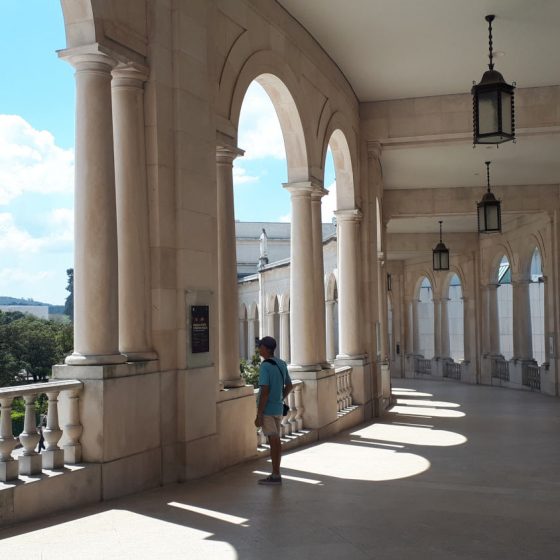 The graceful arches and curving walkways at Fatima