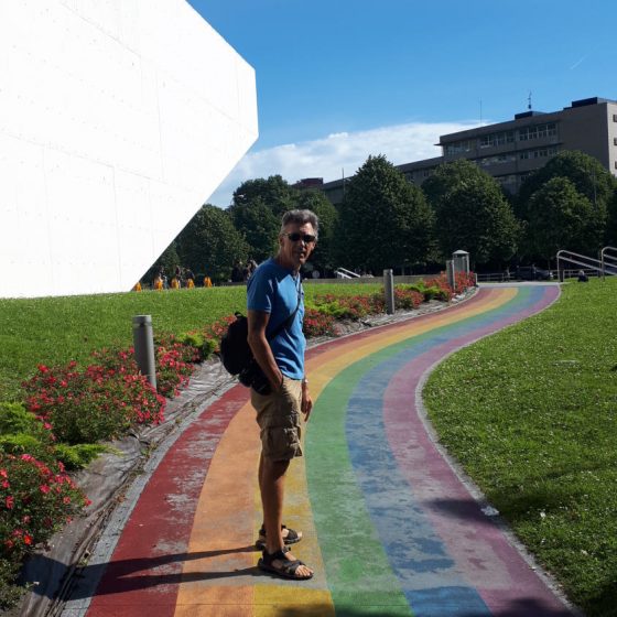 San Sebastian - University rainbow path