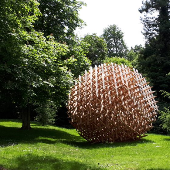 Art installation in Chateau Chaumont's grounds