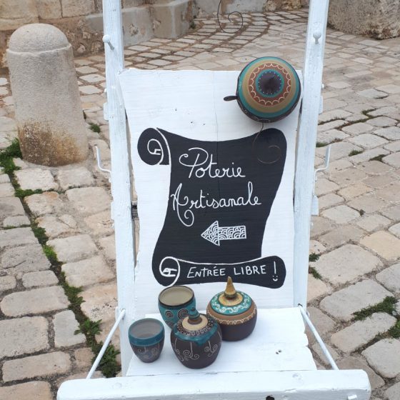 Artisan pottery and ceramic are all over the town of Chauvigny